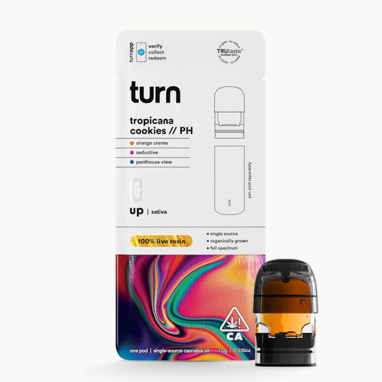 turn - 1.0g pod | tropicana cookies // PH | 100% live resin | up | - 1