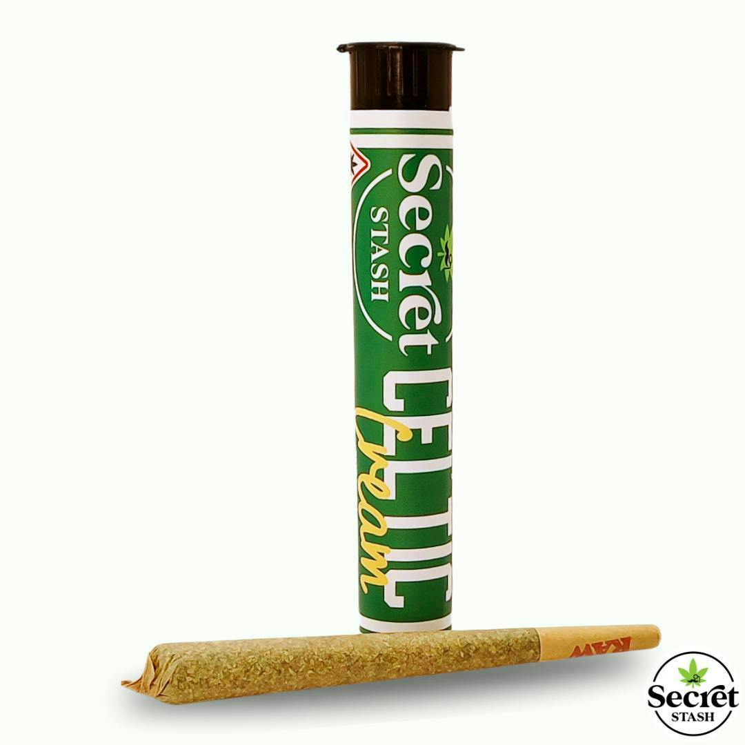 Secret Stash - Secret Stash | Full Bud Pre Roll | Celtic Cream | 1.2g - 1