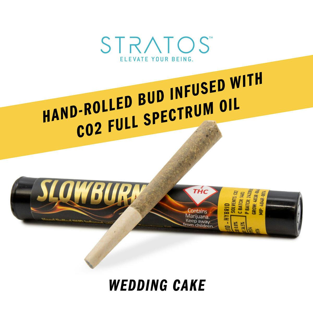 Stratos - Slow Burn Full-spectrum Oil Infused Hybrid Pre-roll Wedding Cake - 1