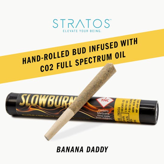 Stratos - Slow Burn Full-Spectrum Oil Infused Indica Pre-roll Banana Daddy - 1
