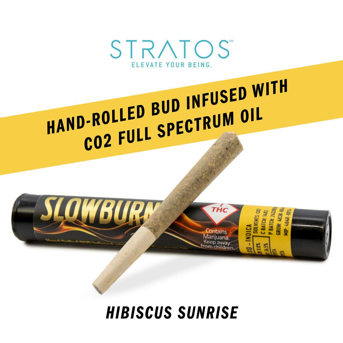 Stratos - Slow Burn Full-spectrum Oil Infused Indica Preroll Hibiscus Sunrise - 1