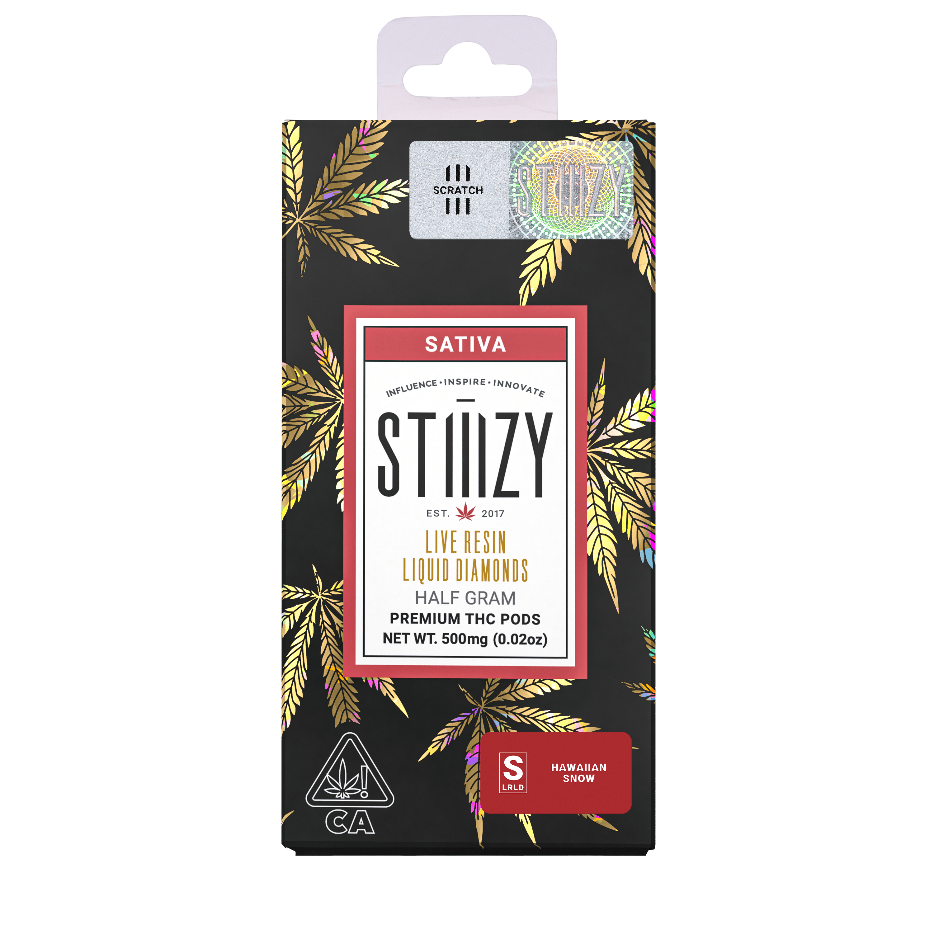 STIIIZY - Vape Cartridge - HAWAIIAN SNOW .5G Live Resin Liquid Diamonds Pod - STIIIZY - 1