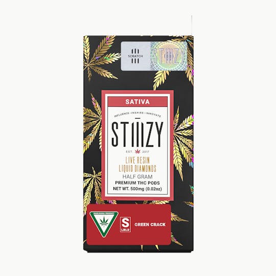 STIIIZY - Vape Cartridge - GREEN CRACK .5G Live Resin Liquid Diamonds Pod - STIIIZY - 1