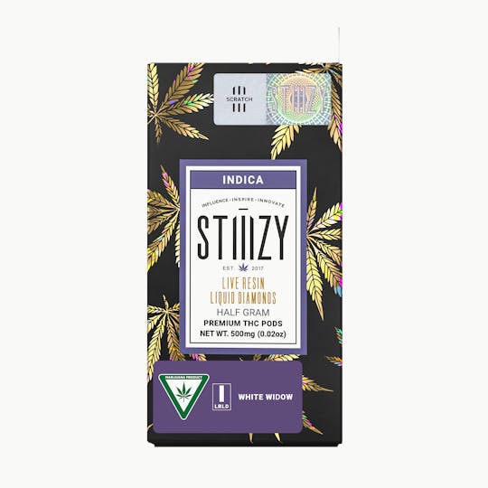 STIIIZY - Vape Cartridge - WHITE WIDOW .5G Live Resin Liquid Diamonds Pod - STIIIZY - 1