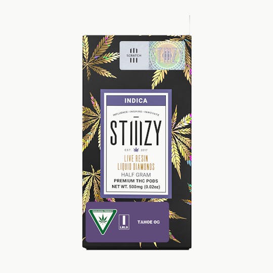 STIIIZY - Vape Cartridge - TAHOE OG .5G Live Resin Liquid Diamonds Pod - STIIIZY - 1