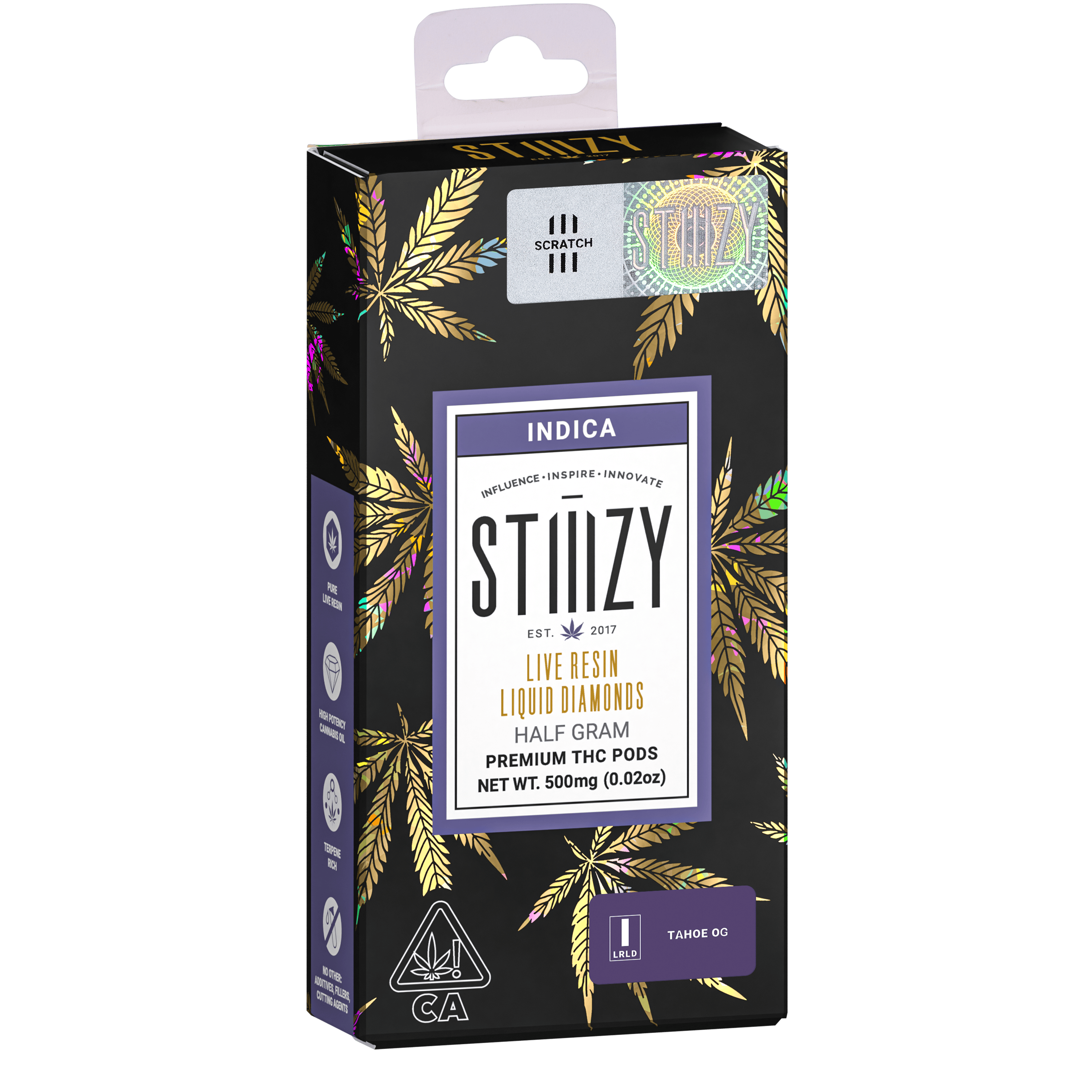 STIIIZY - Vape Cartridge - TAHOE OG .5G Live Resin Liquid Diamonds Pod - STIIIZY - 1