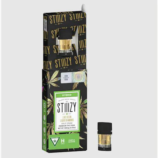 STIIIZY - Vape Cartridge - PURPLE ZLUSHIE .5G Live Resin Liquid Diamonds Pod - 1