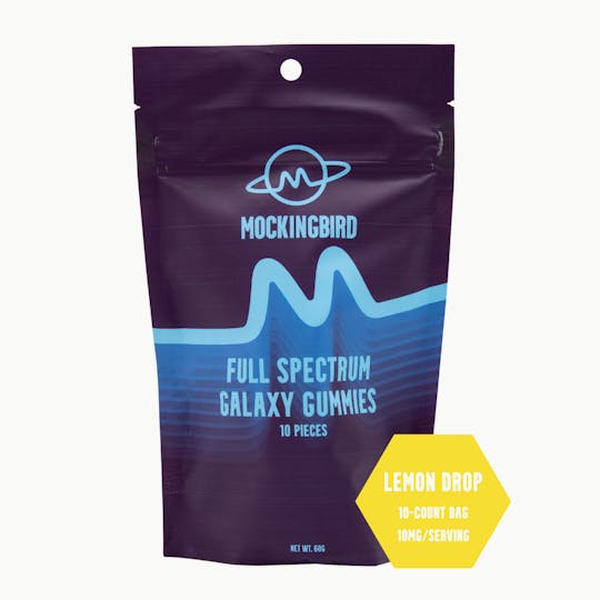 Mockingbird - Mockingbird Full Spectrum Gummies: Lemon Drop 100mg-10pk - 1