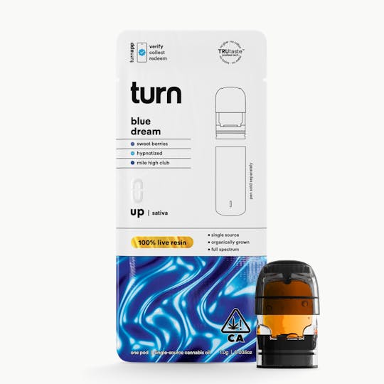 turn - 1.0g pod | blue dream | 100% live resin | up | - 1
