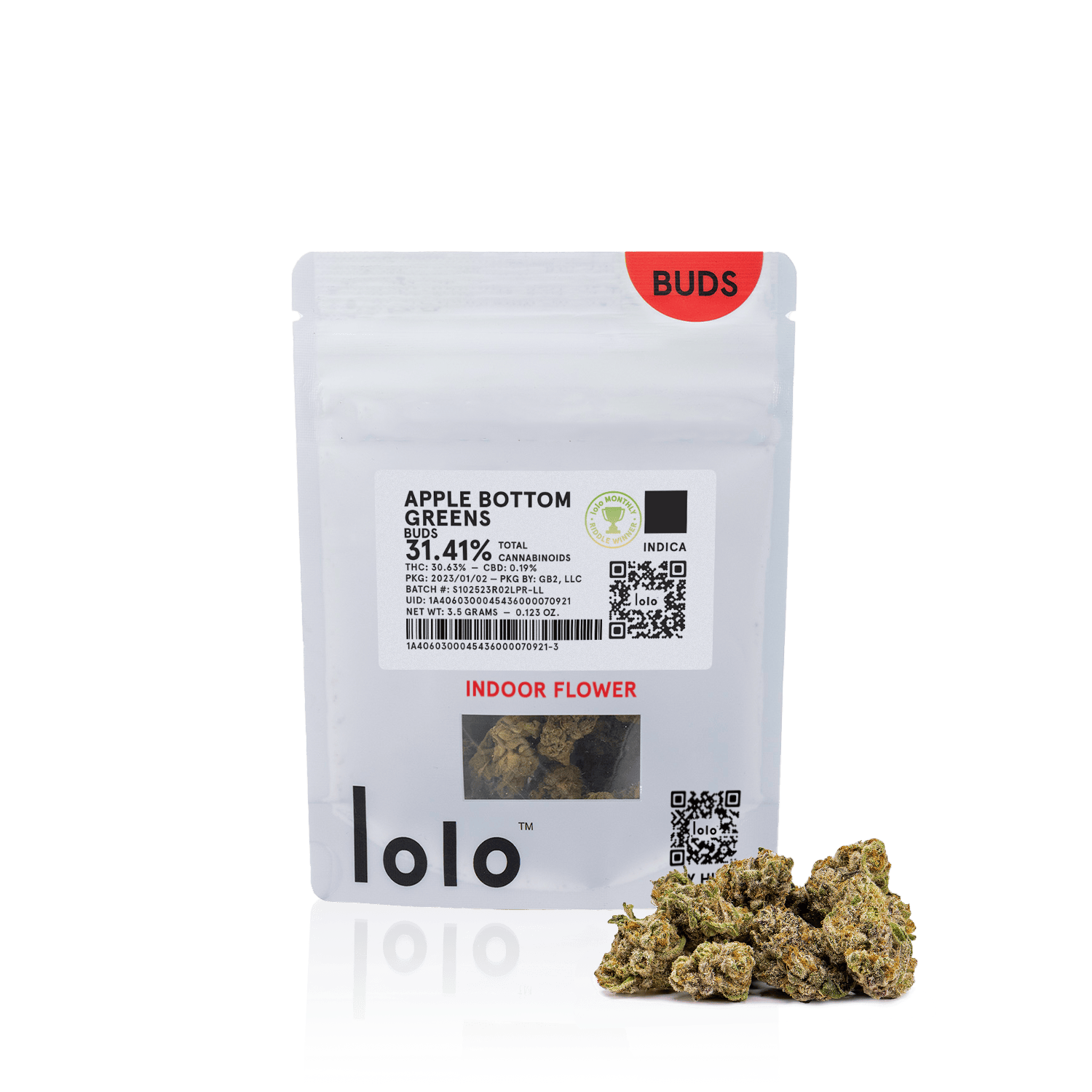lolo - lolo | Apple Bottom Greens | Indoor Buds | 3.5g - 1