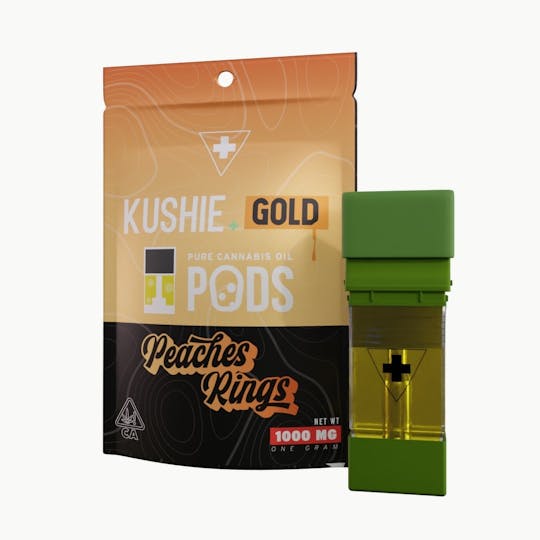 Kushie Brand - Peach Rings (Hybrid) - Kushie+ Gold 1G Pod - 1