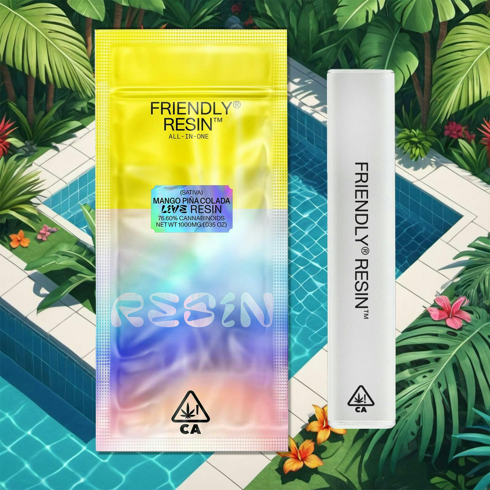 Friendly Brand - Friendly Brand | Mango Pina Colada | Live Resin AIO | 1g - 1