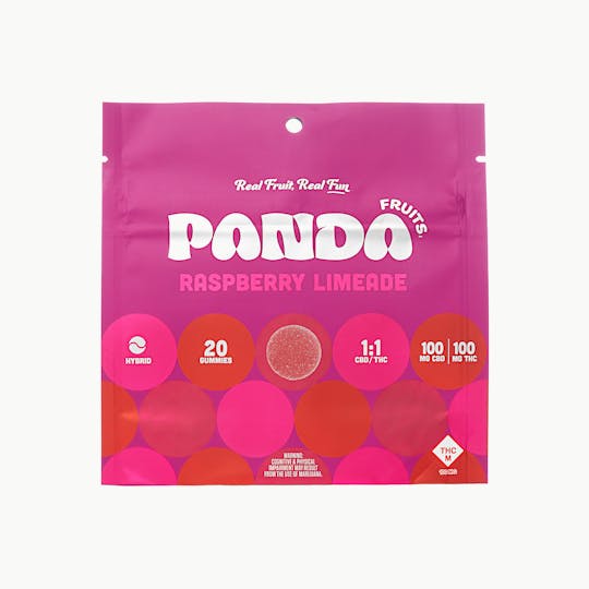 Nuthera - Panda Fruits Raspberry Limeade 100mg CBD:100mg THC - 1