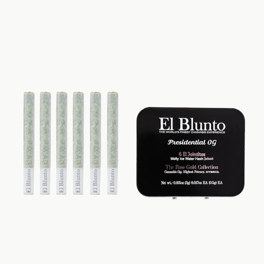 El Blunto by Albert Einstone's - El Jointito - 6pk - Presidential OG - Hash Infused - 6 x .3G - 1