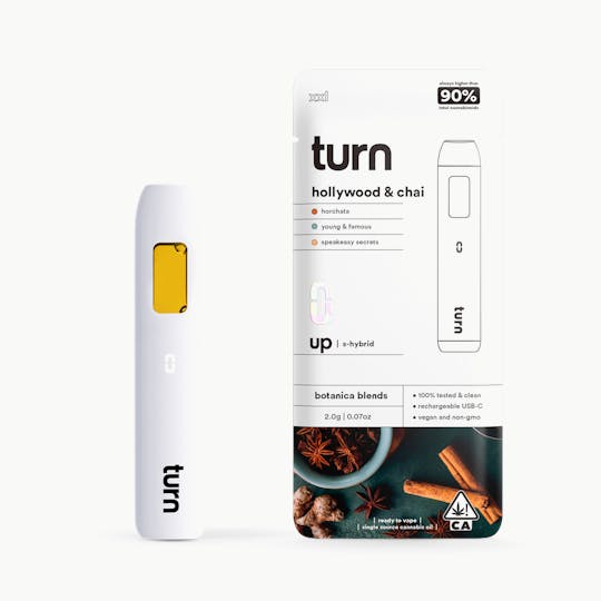 turn - 2.0g AIO | hollywood & chai | botanica blends | up | - 1