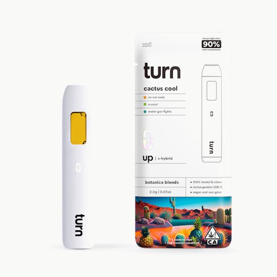 turn - 2.0g AIO | cactus cool | botanica blends | up | - 1
