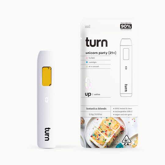 turn - 2.0g AIO | unicorn party (21+) | botanica blends | up | - 1