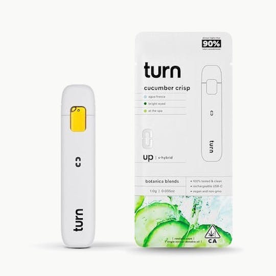turn - 1.0g AIO | cucumber crisp | botanica blends | up | - 1