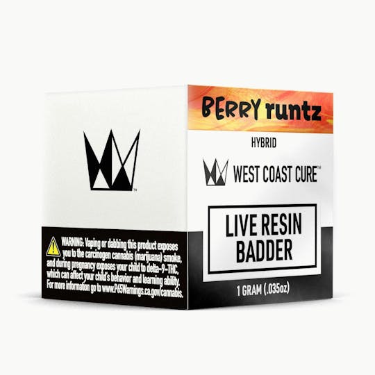 West Coast Cure - Berry Runtz Live Resin Badder - 1