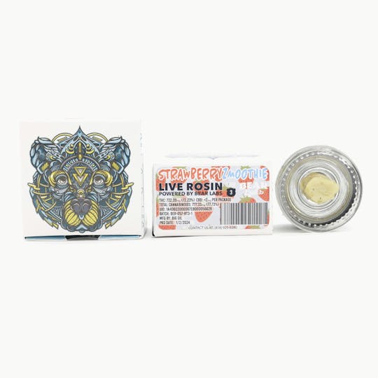 Bear Labs - Strawberry Zmoothie T3 Live Rosin - 1g - 1