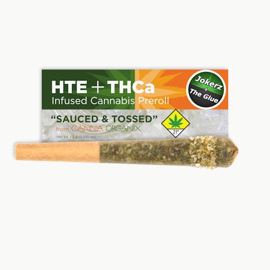 Canna Organix - Jokerz x The Glue | Sauced n Tossed | Infused Pre Roll | 1g - 1
