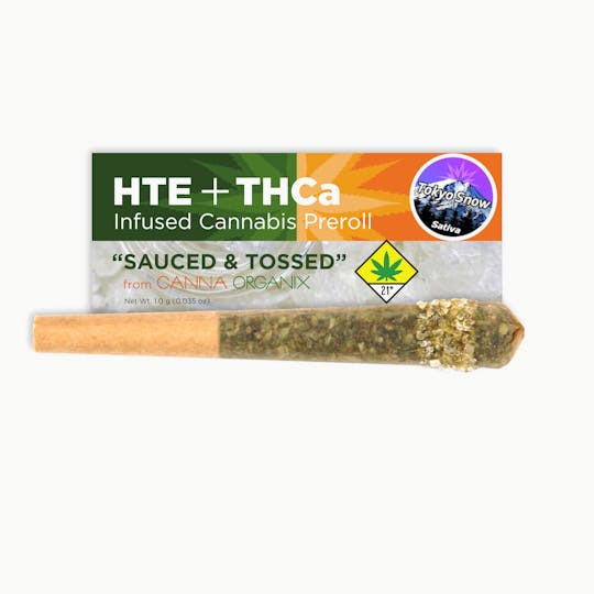 Canna Organix - Tokyo Snow | Sauced n Tossed | Infused Pre Roll | 1g - 1