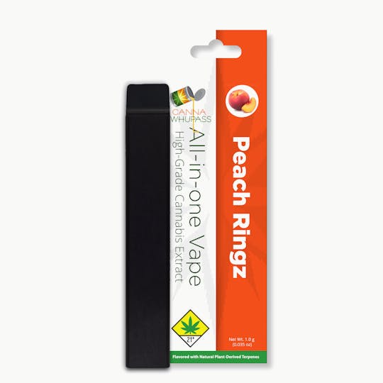 Canna Organix - Peach Ringz | Canna Whupass | AIO Vape | 1g - 1