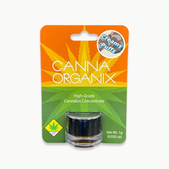 Canna Organix - Creamy Puffz | Custard and Terp Crystals | Live Resin Concentrate | 1g - 1