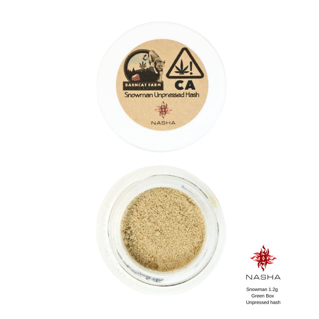 NASHA - Snowman 1.2g Green Unpressed Hash (Barn Cat) - 1