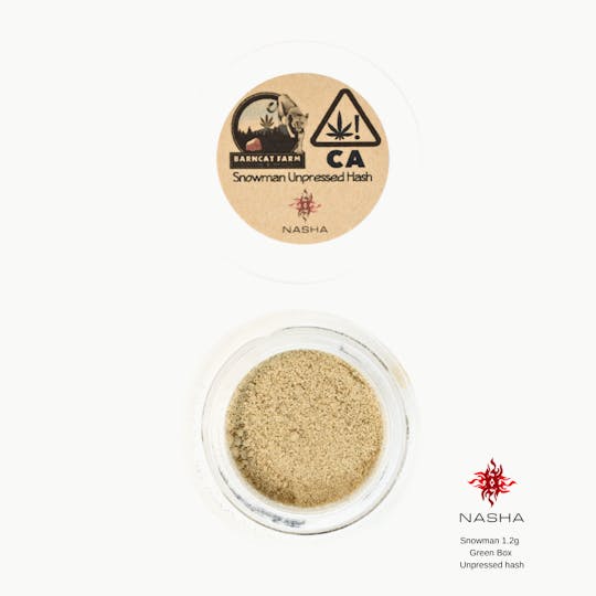 NASHA - Snowman 1.2g Green Unpressed Hash (Barn Cat) - 1