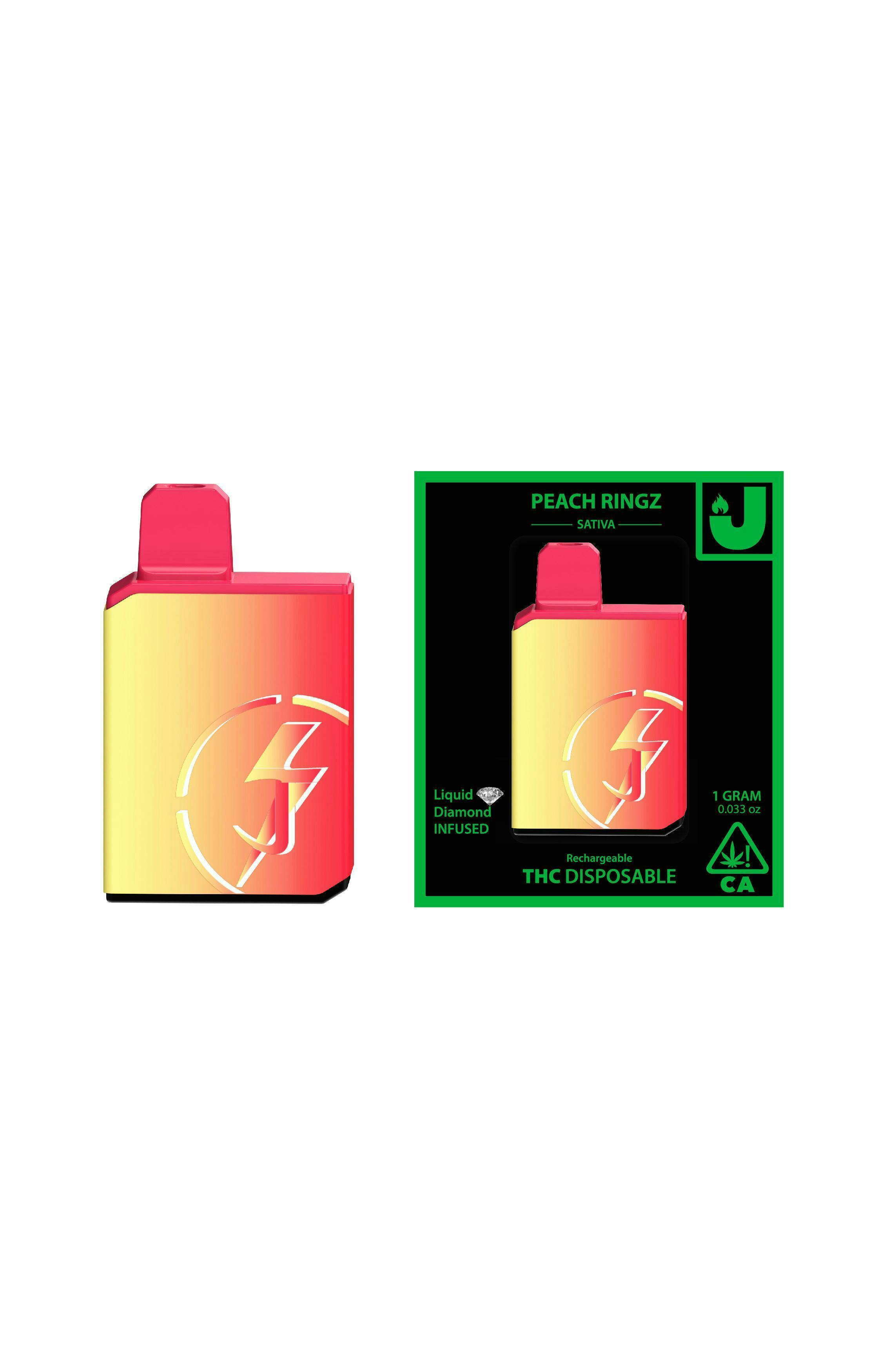 Just J - Peach Ringz 1g Liquid Diamonds Disposable - 1