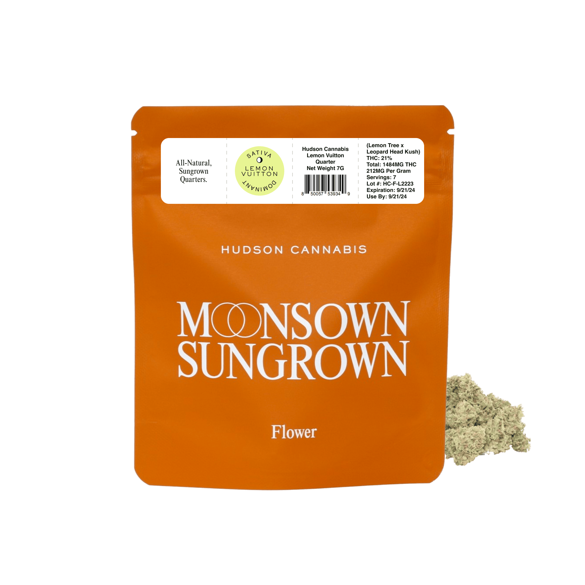 Hudson Cannabis - Hudson Cannabis| Lemon Vuitton| Big Buds| 7g - 1