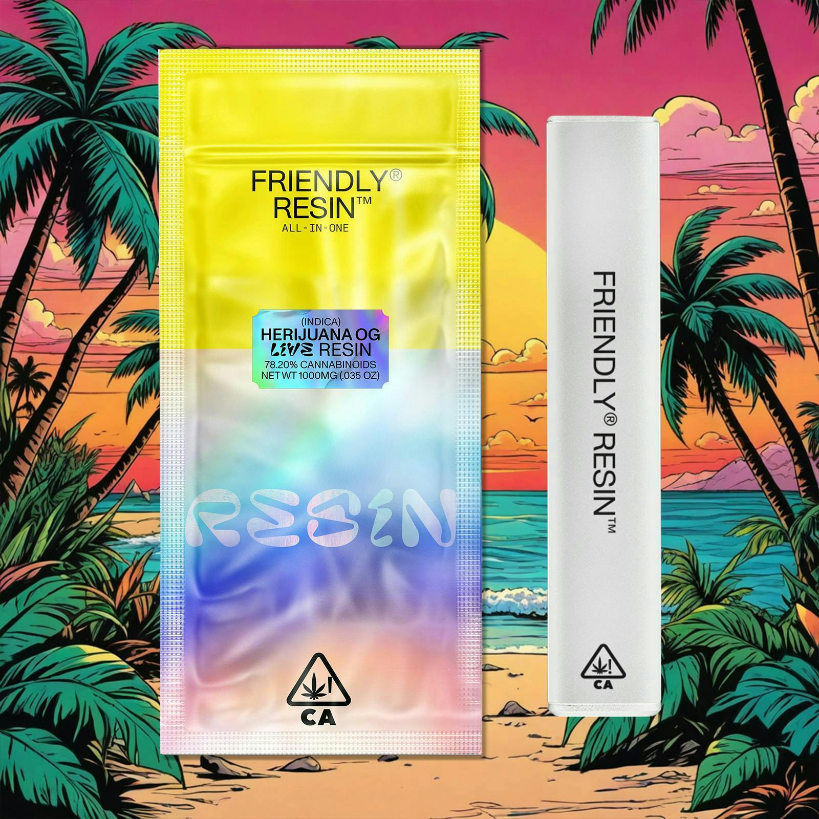 Friendly Brand - Friendly Brand | Herijuana OG | Live Resin AIO | 1g - 1