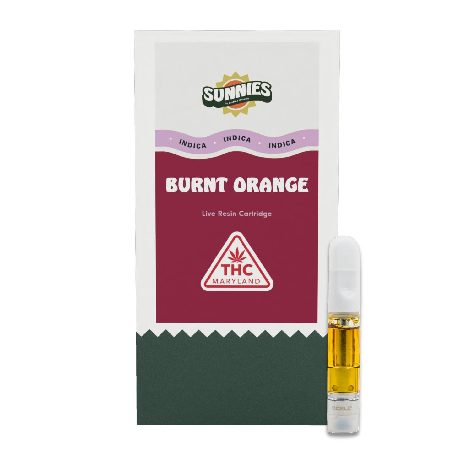 SunMed Growers - Burnt Orange Live Resin Cartridge 0.5g - 1
