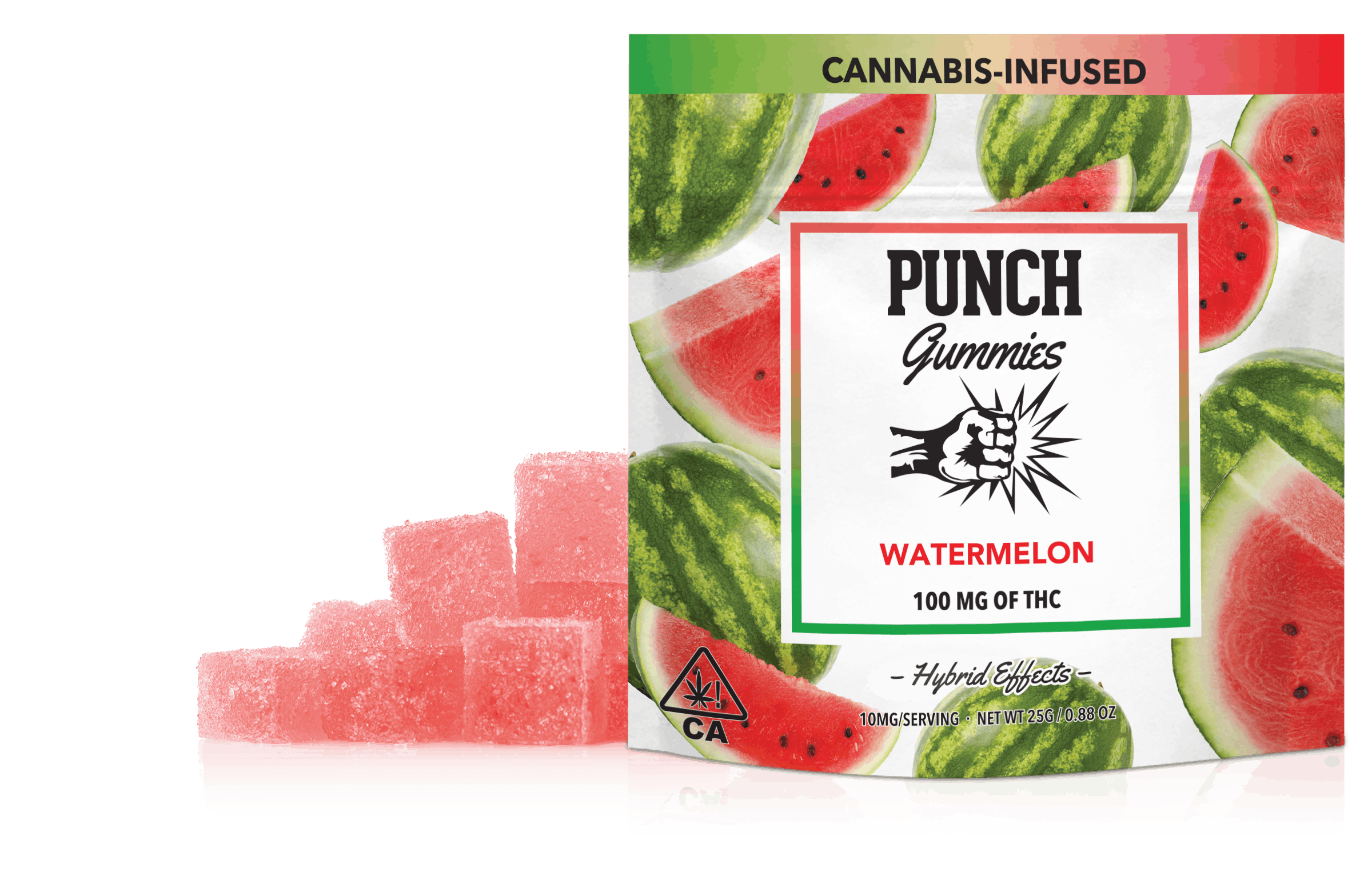 Punch Edibles & Extracts - Watermelon Gummies 100mg - 1