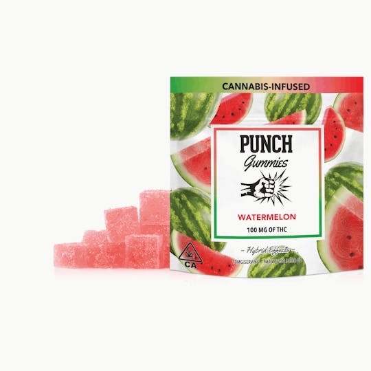 Punch Edibles & Extracts - Watermelon Gummies 100mg - 1