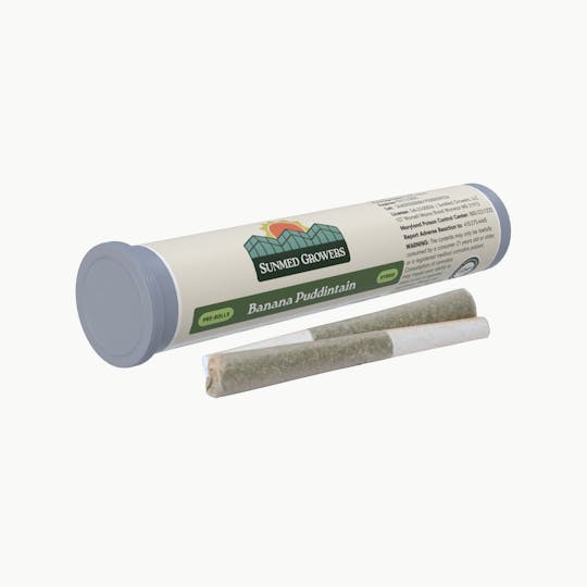 SunMed Growers - Banana Puddintain Pre Roll 0.5g/2 Pack - 1