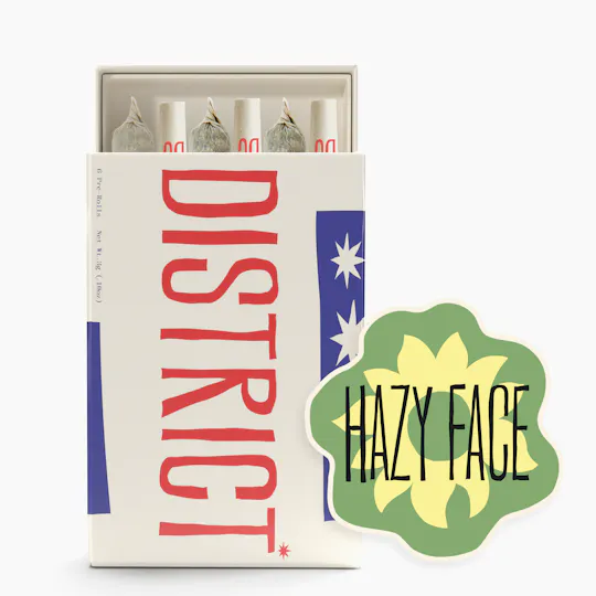 District Cannabis - Hazy Face Pre-Roll Pack 6ct - 1