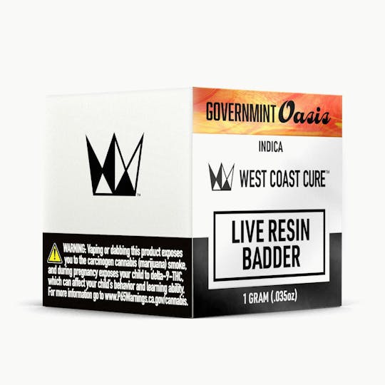 West Coast Cure - Governmint Oasis Live Resin Badder - 1
