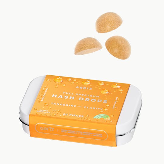 Aeriz - Tangerine Clarity Full Spectrum Hash Drops 100mg 20pk - 1