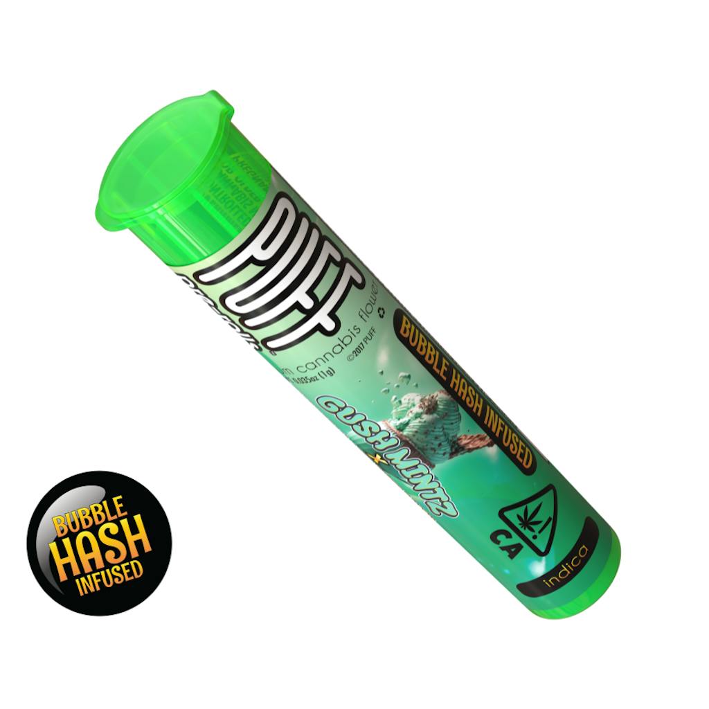 Gush Mintz x Ice Cream Cake Bubble Hash Infused pre roll Indica 1g Gush Mintz x Ice Cream Cake Bubble Hash Infused pre roll Indica 1g