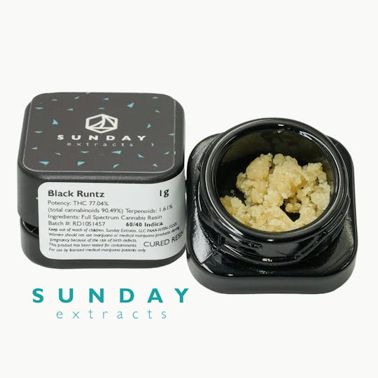 Sunday Extracts - 1g Concentrate Black Runtz - 1