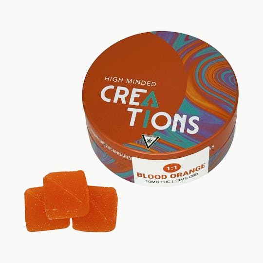 High Minded - Blood Orange Gummies 1:1 THC:CBD - 100mg - 1