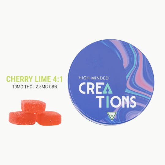 High Minded - Cherry Lime Gummies 4:1 THC:CBN - 100mg - 1