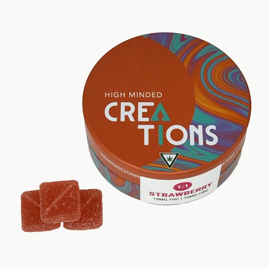 High Minded - Strawberry Gummies 1:1 THC:CBD - 100mg - 1