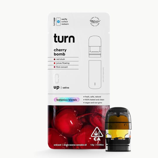 turn - 1.0g pod | cherry bomb | botanica blends | up | - 1