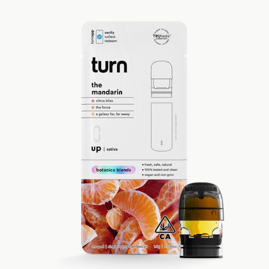 turn - 1.0g pod | the mandarin | botanica blends | up | - 1