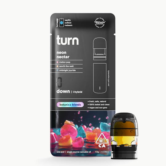 turn - 1.0g pod | neon nectar | botanica blends | down | - 1