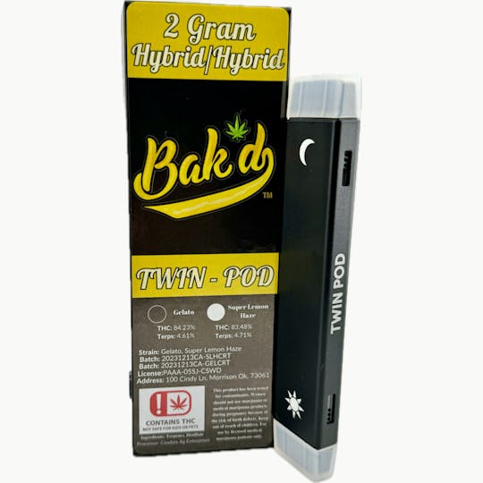 Bak'd - Bak'd 2G Disposable Hybrid/Hybrid (Banana Runtz/Orange Cookies) - 1