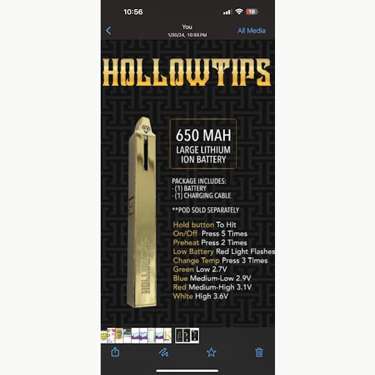 Hollowtips - Diamond Pod Battery - 1